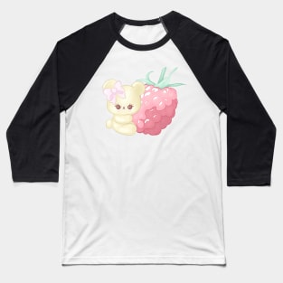 Raspberry Cutie Bear Baseball T-Shirt
